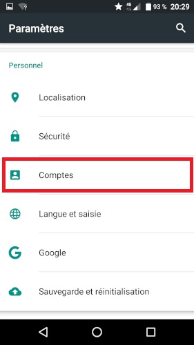 Supprimer un compte Google sur votre Crosscall Trekker X3.